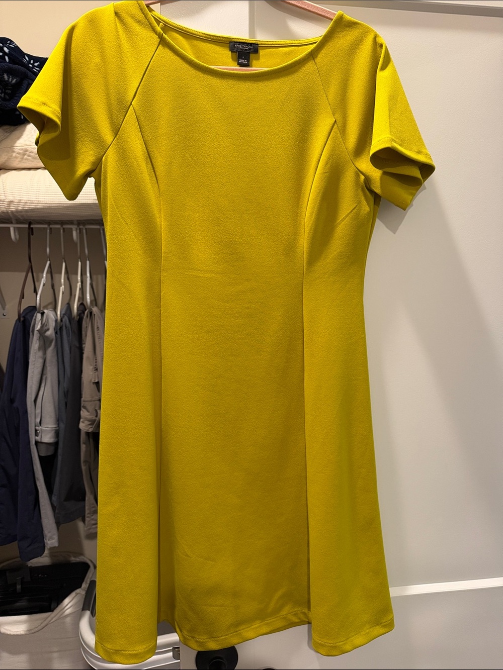 Ann Taylor Factory Short-Sleeve A-Line Dress Size S